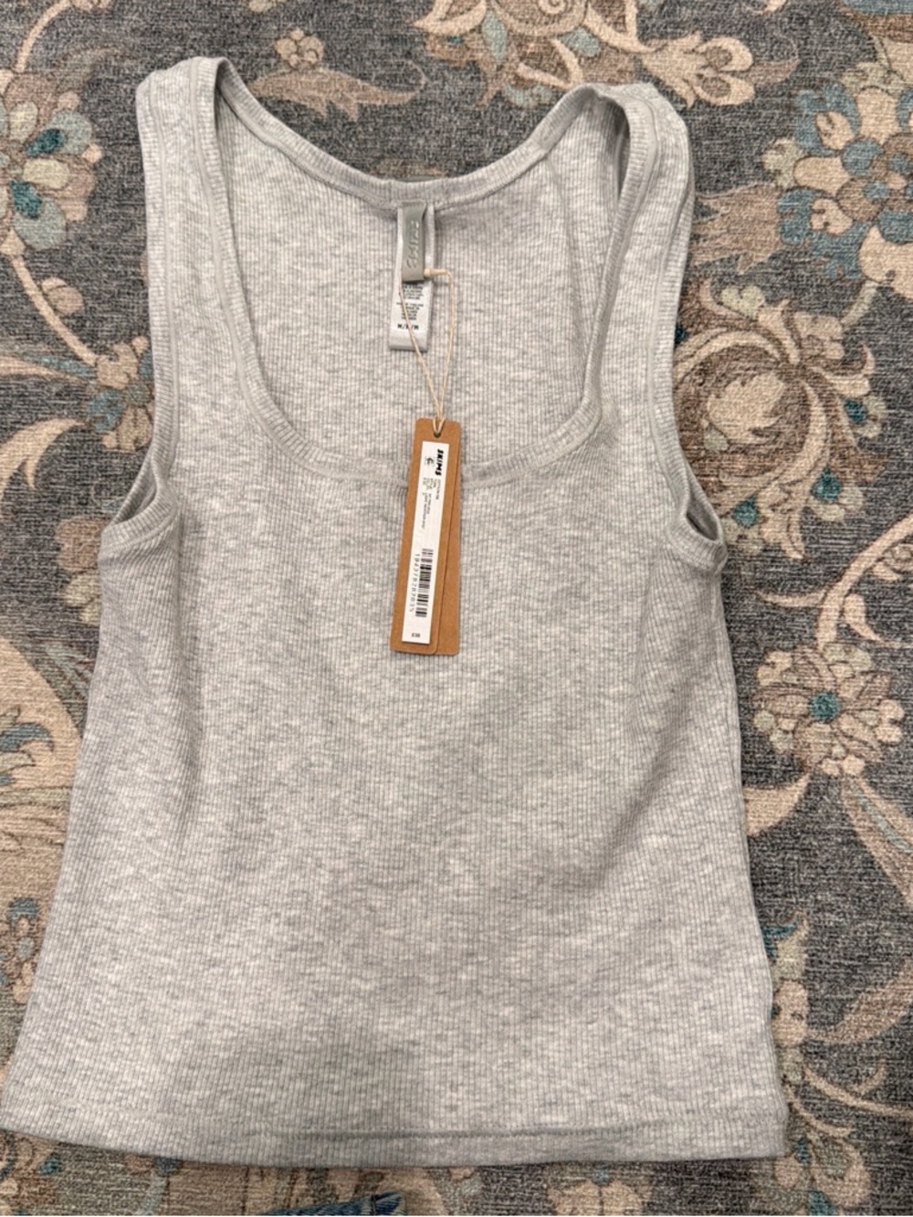 Skims Women’s Ribbed Tank Top - Light Gray